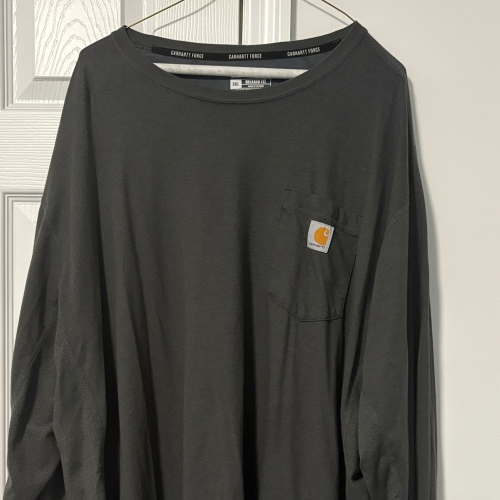 Carhartt Charcoal Long Sleeve Pocket Shirt